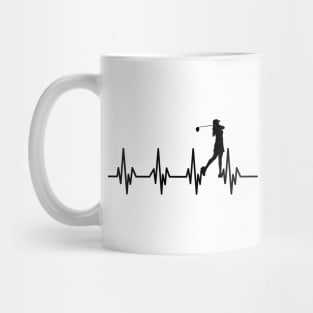 Golfer Women Heartbeat Mug